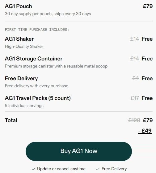 AG1 UK price