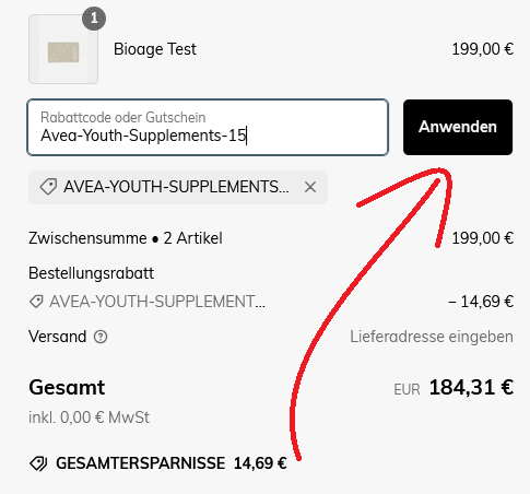 avea bioage Rabattcode